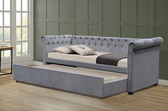 SUNNY European Upholstered Trundle Daybed solo material de la madera contrachapada de 90 del x 190Cm