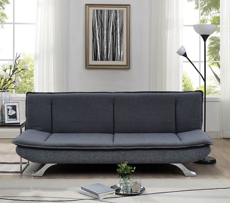 Grey Fabric oscuro 3 Seater Sofa Bed With Chrome Feet 100 pedazos de MOQ