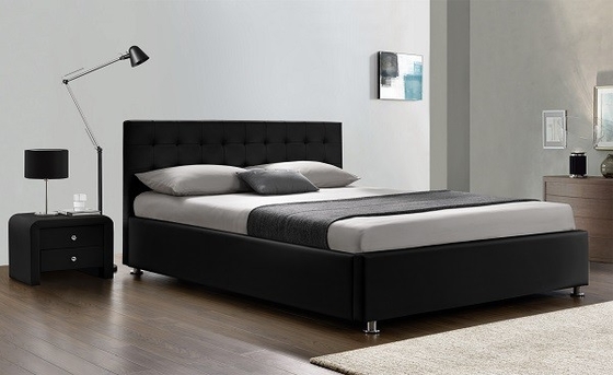 Escriba/fabricante tapizado negro PU Leather Queen Size 50pcs MOQ de la cama