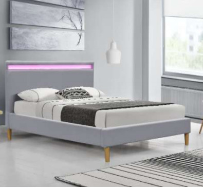 Minimalistic LED contemporáneo tapizó la cama para montar tamaño fácilmente modificado para requisitos particulares