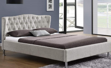 La cama de plataforma de la madera contrachapada del OEM del SGS enmarca a rey moderno Size Bed Gray