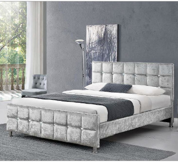 Marco de la cama del tamaño de Crystal Button European Style King con el cabecero cualquier color