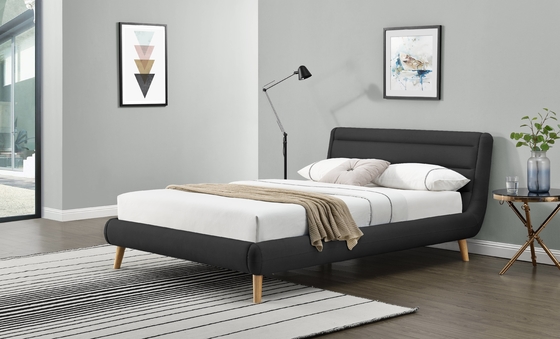 Cuadro de cama tapizado con forma única y su diseño se ajustará a su estilo de decoración del hogar.