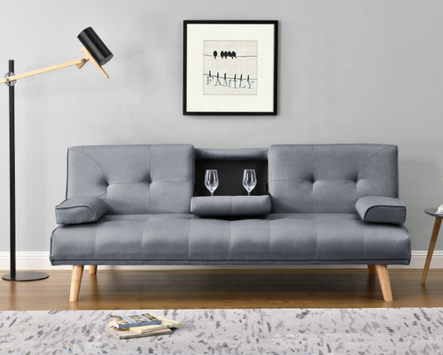 Terciopelo amarillo multifuncional Sofabed