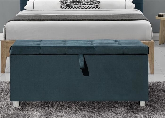 Almacenamiento plegable Ottoman de la tela