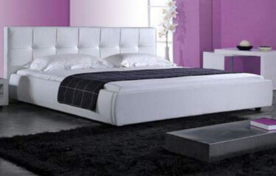 El capítulo moderno de la cama de la tela del lino de la madera contrachapada tapizó los muebles caseros gigantes de la cama