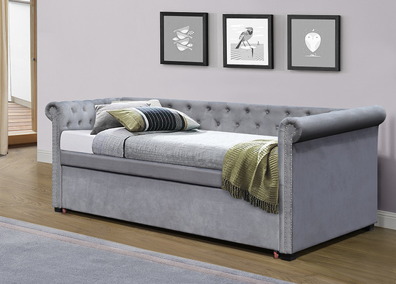 SUNNY European Upholstered Trundle Daybed solo material de la madera contrachapada de 90 del x 190Cm