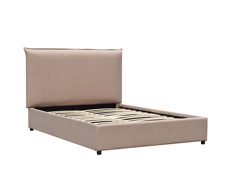 La plataforma tapizada modificada para requisitos particulares acuesta a Grey Linen Fabric empenachado caliente
