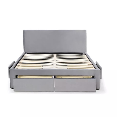 Cajón 4 ocultado resbalando el certificado del SGS de Grey Velvet Fabric de la cama del almacenamiento