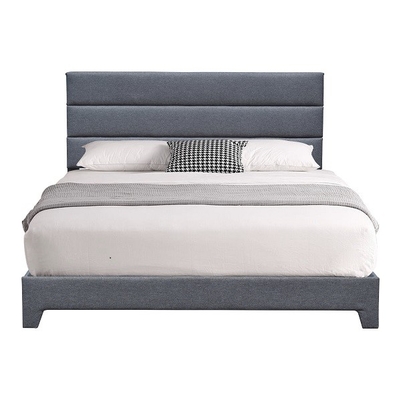 Rey moderno Size Upholstered Platform acuesta con altura ajustable del cabecero