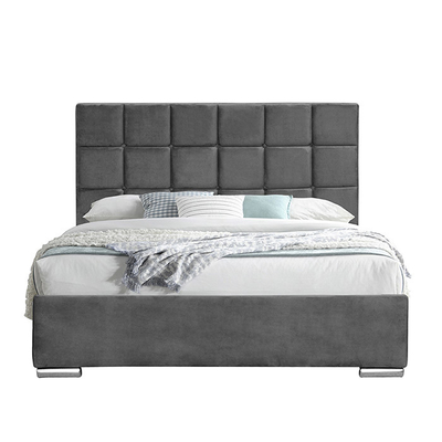 Cama oscura el 140x190cm de Grey Velvet Queen Lift Storage con la elevación del colchón