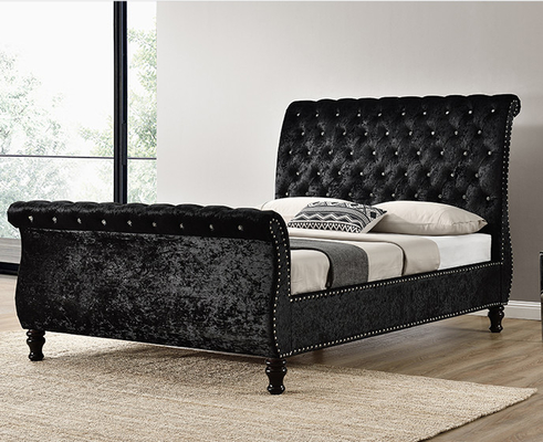 Cabecero de cama tapizado con capitoné de botones, tamaño king, estilo Chesterfield
