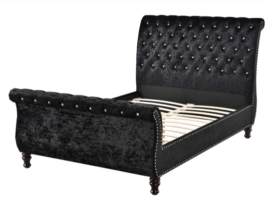 Cabecero de cama tapizado con capitoné de botones, tamaño king, estilo Chesterfield
