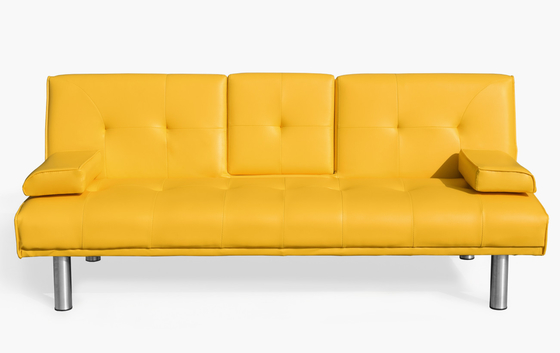 Sofá plegable amarillo cama sala de estar de estilo europeo
