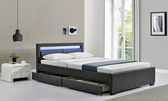 Mucho color Dormitorio con respaldo sólido LED tapizado confortable para dormir