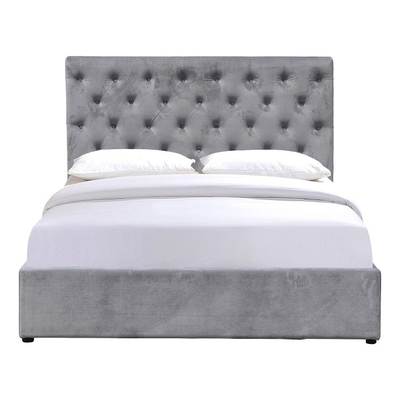 Cama de almacenamiento elevadora de tamaño completo de ropa de cama tapizada marco de cama con almacenamiento hidráulico