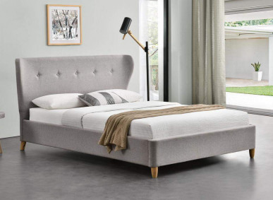 Cama tapizada del mismo tamaño de la tela de lino del diseño simple para el dormitorio 50pcs MOQ