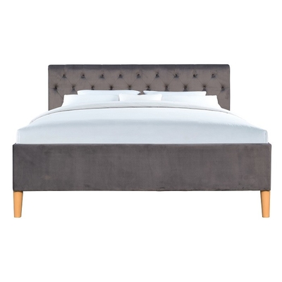 Tamaño del doble de Grey Tufted Upholstered Platform Bed para los fabricantes al por mayor de la cama del dormitorio