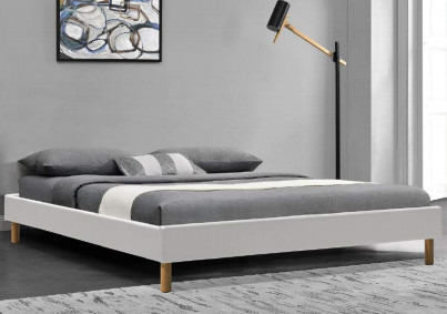 Luz sucinta agraciada Gray Linen Upholstered Bed Frame del diseño sin el cabecero