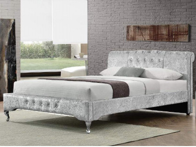 Astilla copetuda Crystal Button European Style de la pelusa de la cama del almacenamiento del tamaño doble de lujo de Rosh