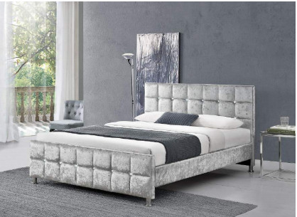 Marco de la cama del tamaño de Crystal Button European Style King con el cabecero cualquier color