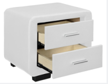 Mesa de noche de color moderno con dos cajones opcionales para su dormitorio