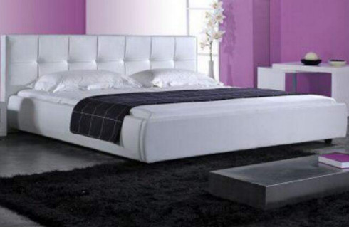 La tela moderna del lino de la madera contrachapada del diseño de la moda tapizó los muebles caseros de la cama