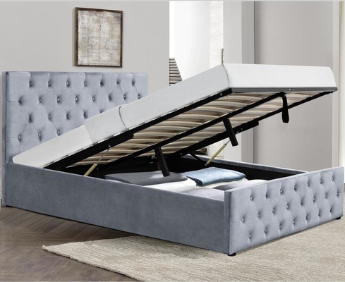 Cama matrimonial del OEM de 4 piernas con almacenamiento del mecanismo de la elevación de gas