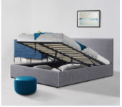 Muebles de lino del dormitorio del marco de rey Size Ottoman Bed del OEM
