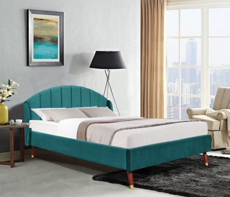 El OEM moderno del diseño tapizó la madera contrachapada doble del terciopelo del tamaño del marco de madera de la cama