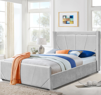 Fácil monte la cama del almacenamiento de la elevación de gas con Wing Headboard