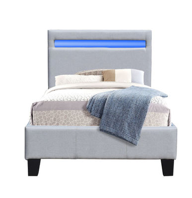 Sola cama tapizada del tamaño tela de lino con el CE/BSCI de las luces