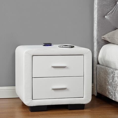 Mesa de noche de color moderno con dos cajones opcionales para su dormitorio