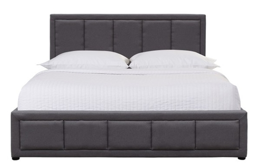 Camas llenas tapizadas Plataforma de almacenamiento elevadora de gas Cuadro de cama con soporte de pizarra de madera