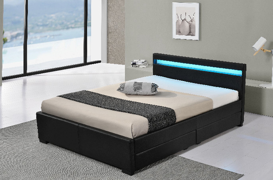 Cuadro de cama completo con estación de carga de LED