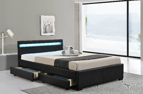 Cuadro de cama completo con estación de carga de LED