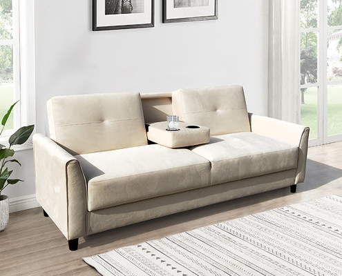 Sofá plegable cama reina, Sofá plegable portátil cama fácil de almacenar, blanco