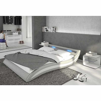Cama tapizada LED de forma especial que puede mejorar la calidad de su sueño