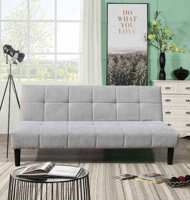 Sofá cama plegable gris, pequeño sillón de sofá asiento con reposabrazos para espacios de vida compactos