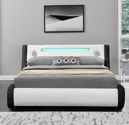 Color opcional espalda blanda de cuero falso cama cómoda para dormir CE