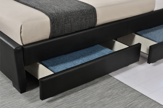 La imitación de cuero LED de la PU tapizó la cama con el cajón del almacenamiento 12 meses de garantía