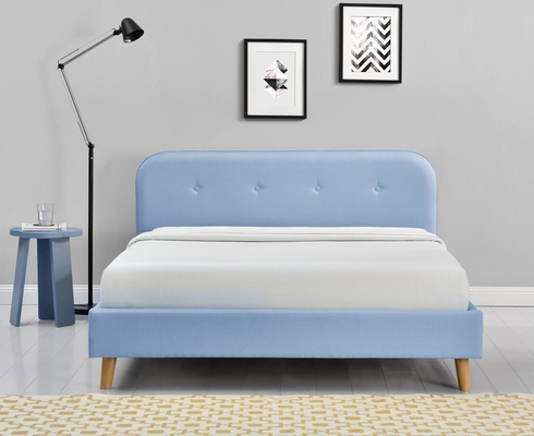 Pies de madera de cama tapizada niños