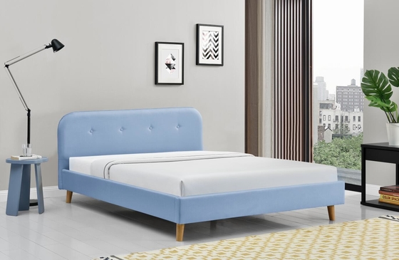 Pies de madera de cama tapizada niños