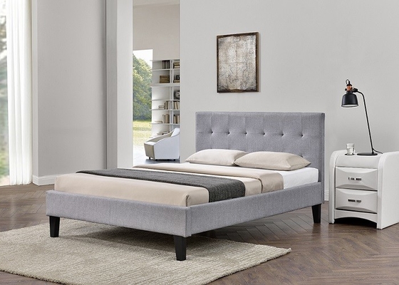 El tamaño de la reina SF833 tapizó el cabecero de Grey Crush Velvet Fabric With del marco de la cama