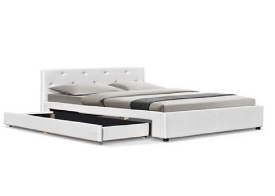 Tamaño doble de la cama de Sunny Modern Faux Leather Storage con el OEM de los cajones