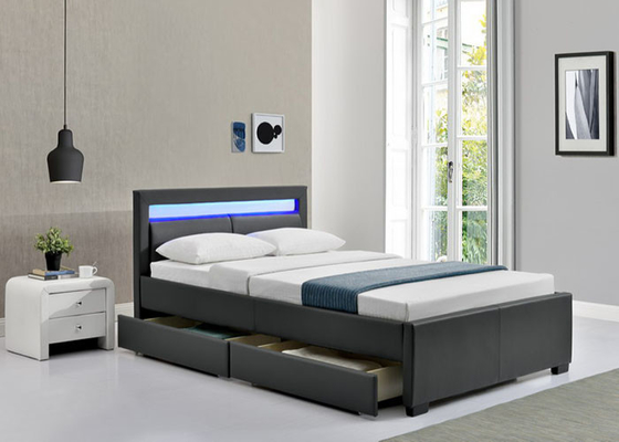 plataforma tapizada preparación de rey Size Big Cupboard del marco de la cama de la madera contrachapada del 150x190cm