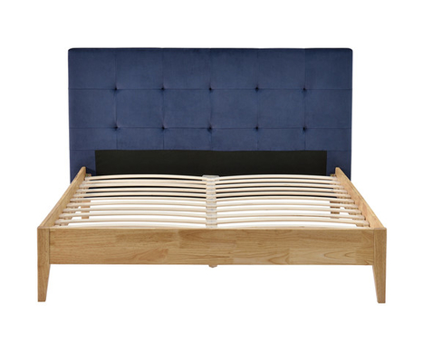 Marco de Sunny Blue Linen Fabric Bed con la certificación del CE del cabecero