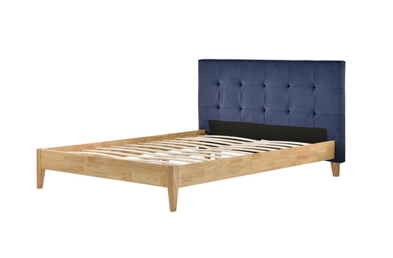 Marco de Sunny Blue Linen Fabric Bed con la certificación del CE del cabecero