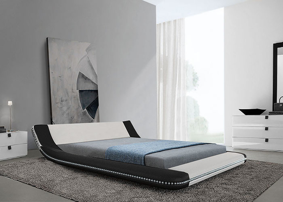 Rey grande real Size de la cama del marco del dormitorio de cuero suave moderno de Tatami