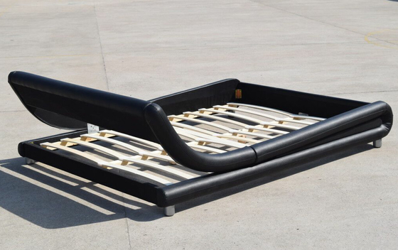 La forma de onda LED tapizó la plataforma del mismo tamaño de la imitación de cuero de la cama